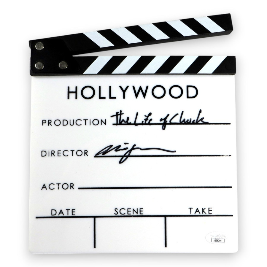 Mike Flanagan Signed Autographed Movie Clapper "The Life of Chuck" JSA AZ36366