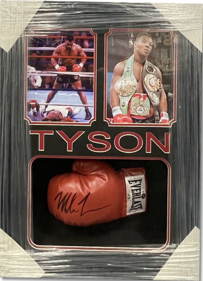 Mike Tyson Signed Autographed Left Hand Glove Legendary Custom Framed BAS