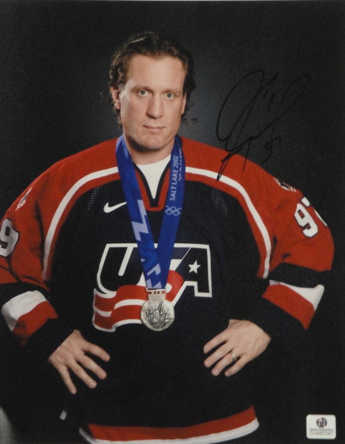 Jeremy Roenick Hand Signed Autographed 8x10 Photo Chicago 2002 USA Olympics GAI