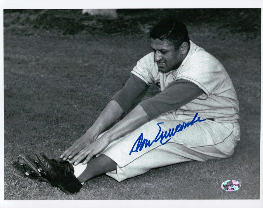 Don Newcombe Signed 8X10 Photo Autograph Dodgers Stretching Toes Auto COA