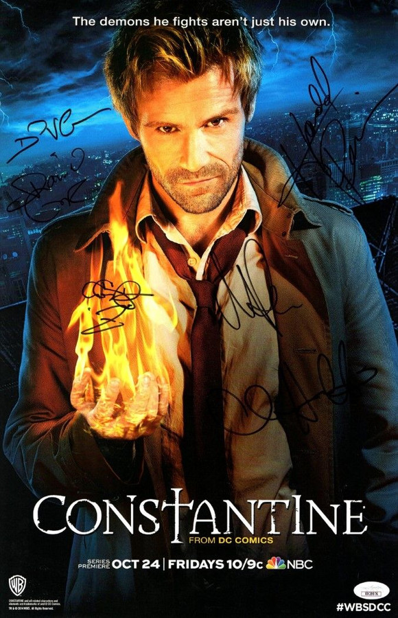 Constantine Signed Cast Autographed 11X17 Poster 6 Autos Halford JSA XX29976