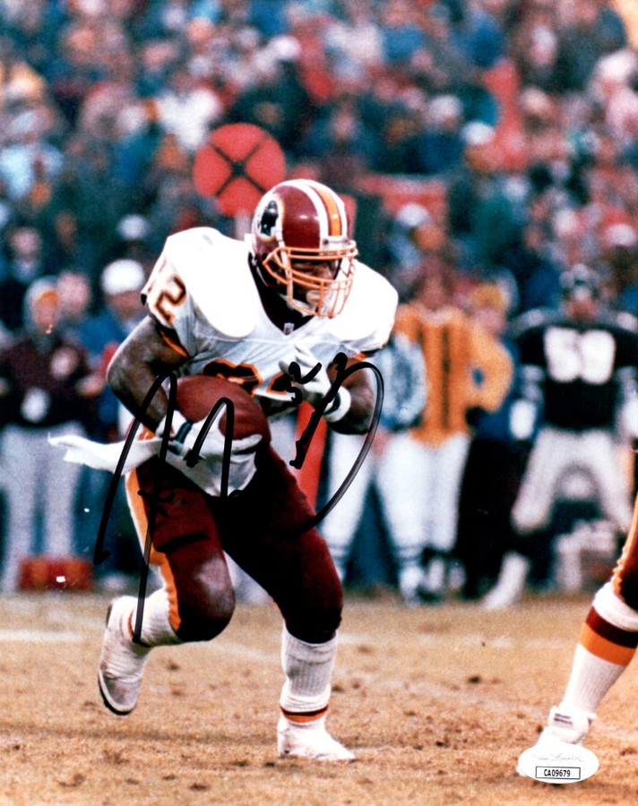 Ricky Ervins Signed Autographed 8X10 Photo Washington Action Shot JSA CA09679