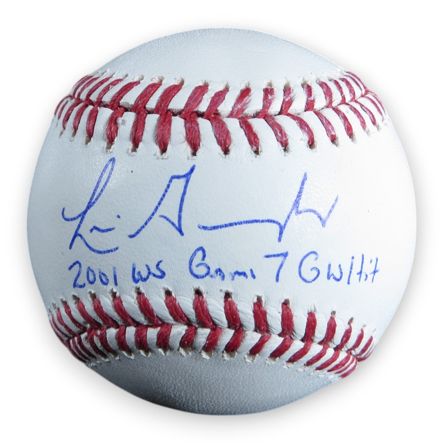 Luis Gonzalez Signed Autograph Baseball "2001 WS Game 7 GW Hit" Diamondbacks JSA