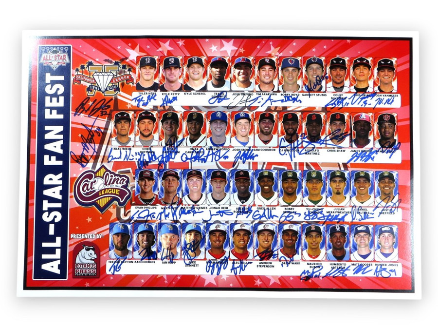 2016 AAA All-Star Fanfest Signed Autographed 12X18 Photo 46 Signatures Happ COA