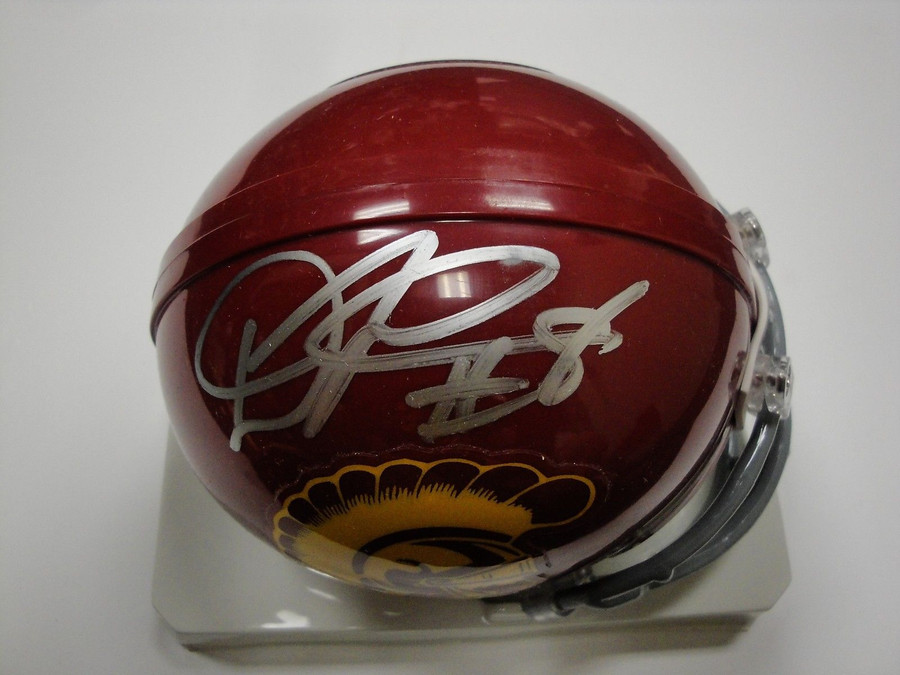 Dwayne Jarrett Hand Signed Autograph Football Mini Helmet Helmet USC Trojans COA