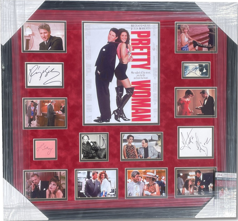Pretty Women Cast Autographed Cuts Richard Gere Juila Roberts +3 Framed JSA