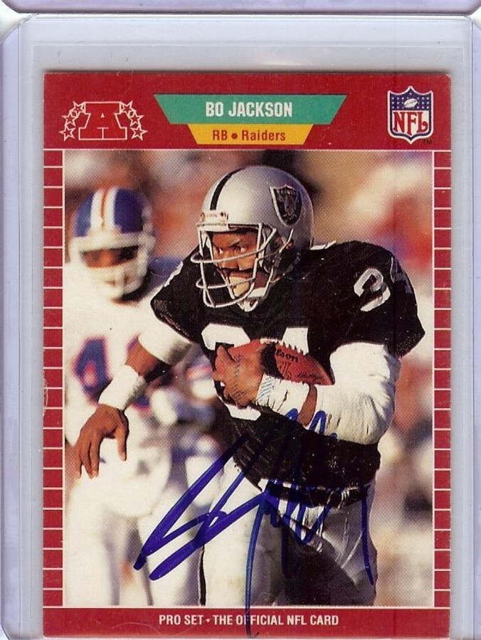 Bo Jackson 1989 Pro Set Hand Signed Autograph Raiders #185 JSA CB83237