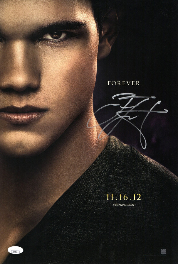 Taylor Lautner Signed Autographed 11X17 Poster Twilight Breaking