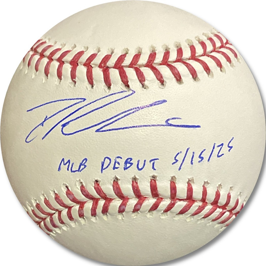 Dalton Rushing Hand Signed Autographed Baseball "MLB Debut 5/15/25" Dodgers JSA