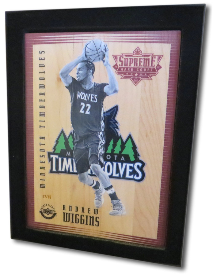 Andrew Wiggins Unsigned Game Floor 16-17 Supreme Hardcourt Base 37/65 UDA