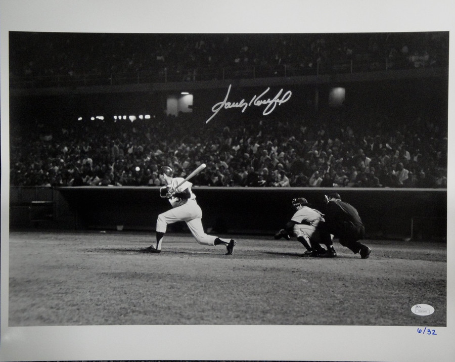 Sandy Koufax Hand Signed Autographed 16X20 Photo Dodgers At Bat Rare! JSA /32