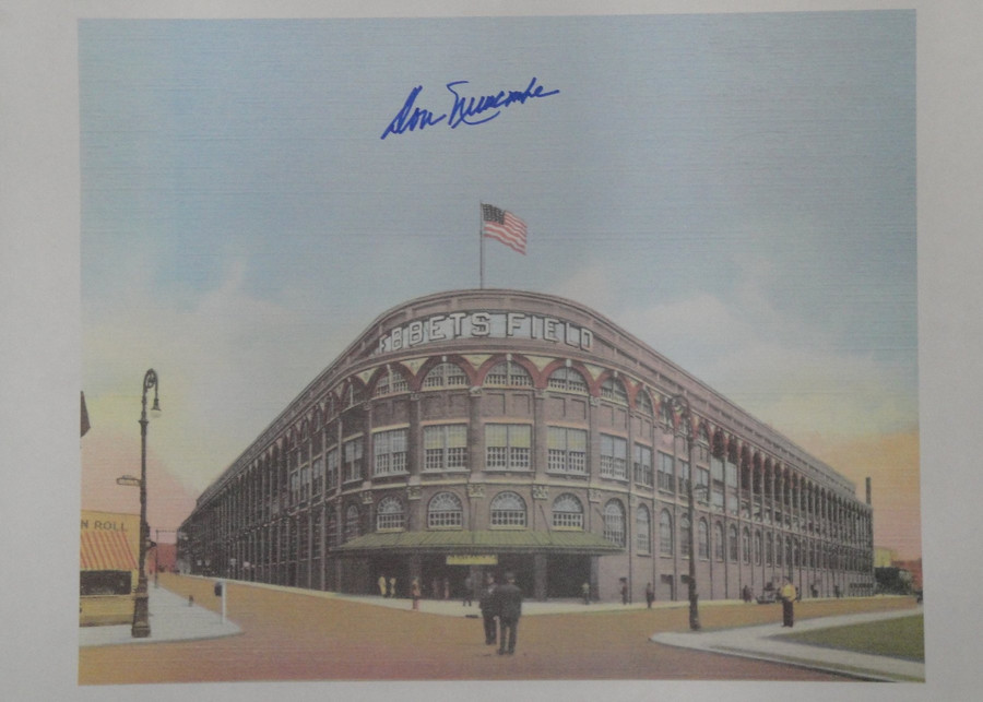 Don Newcombe Hand Signed Autographed 16x20 Paper Print Ebbets Field Dodgers COA
