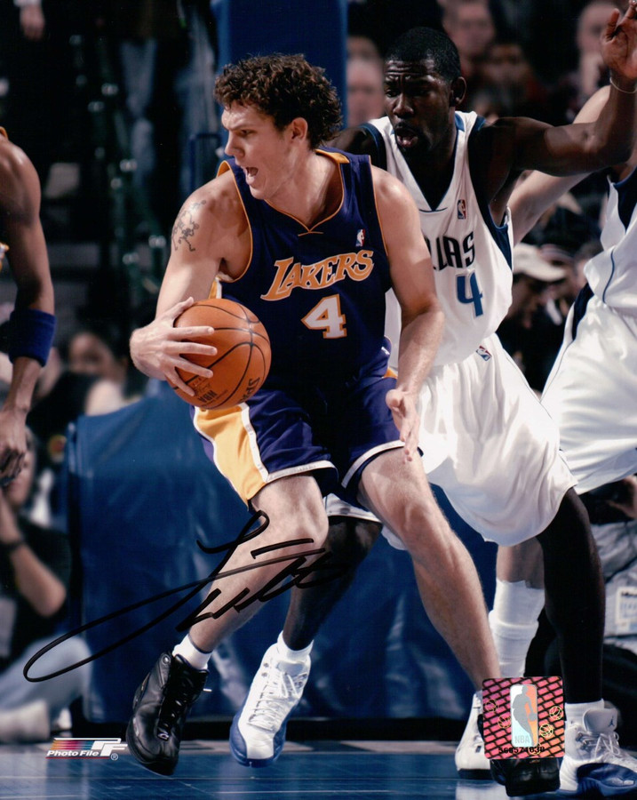 Luke Walton Signed Autographed 8X10 Photo LA Lakers Road vs. Mavericks w/COA
