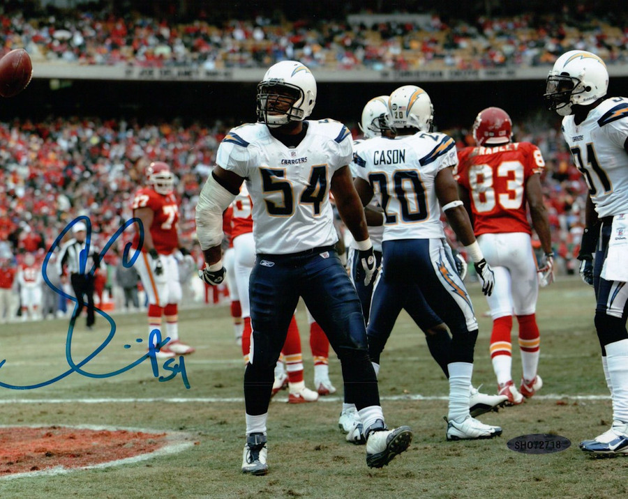 Stephen Cooper Signed Autographed 8X10 Photo Chargers vs. Chiefs Upper Deck UDA
