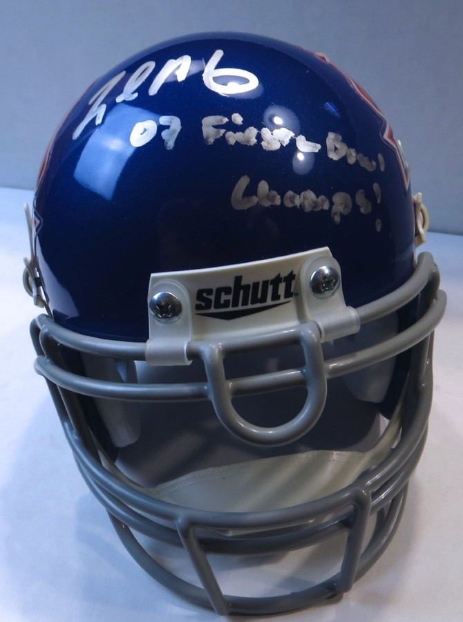 Legedu Naanee Autographed Mini Helmet Boise State 07 Fiesta Bowl Champs UDA