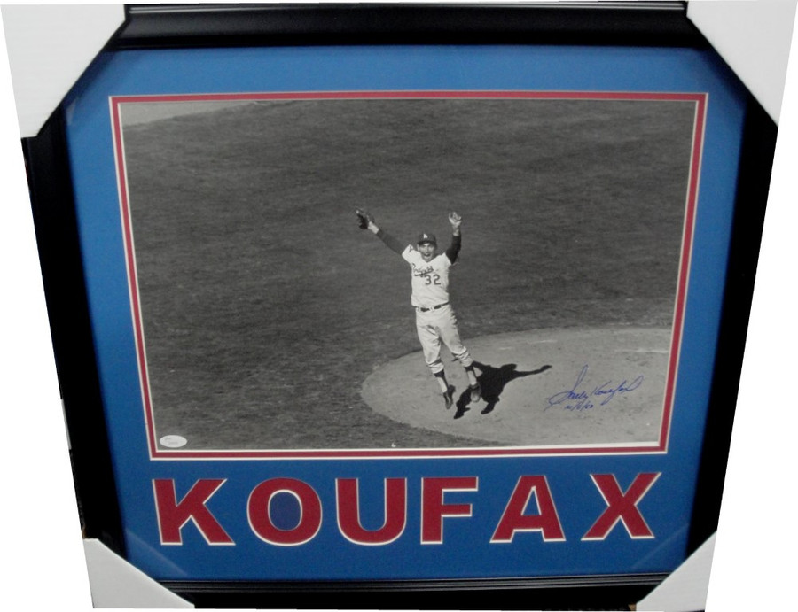 Sandy Koufax Hand Signed Autographed 16X20 Photo Framed 10/6/1963 Last out JSA