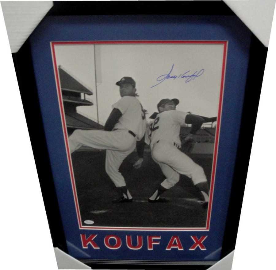 Sandy Koufax Hand Signed Auto 16X20 Photo Framed W/ Don Drysdale JSA /32