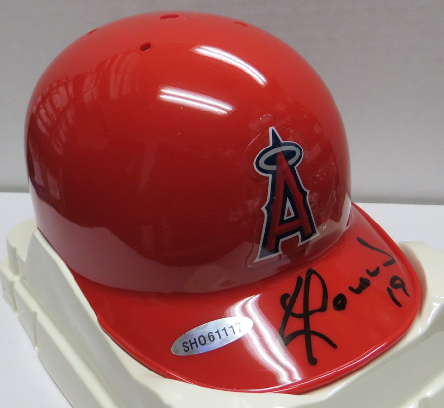 Kendrys Morales Hand Signed Autographed Mini Helmet Angels Black Ink UDA Kendry