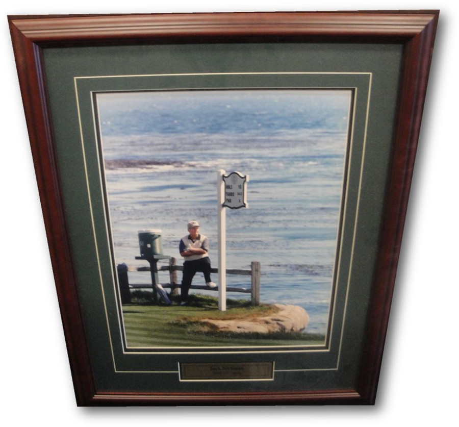 Jack Nicklaus Unsigned 16x20 Custom Framed Photo 2000 US Open 18th Hole UDA