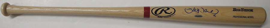 Joe Saunders Hand Signed Autograph Baseball Bat Anaheim Angels UDA COA White