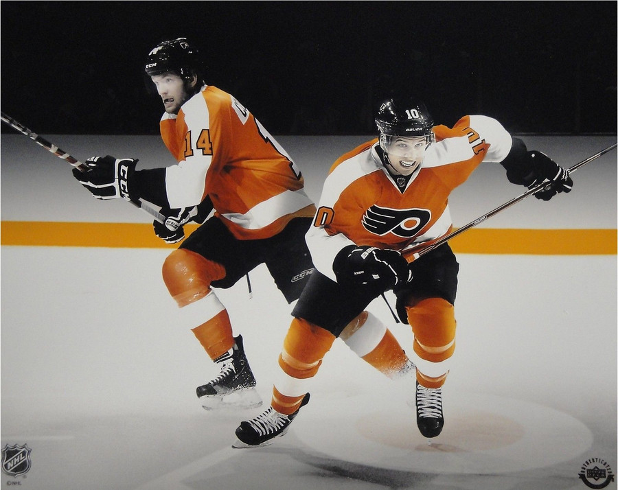 Sean Couturier Brayden Schenn Unsigned 8x10 Photo Philadelphia Flyers UDA
