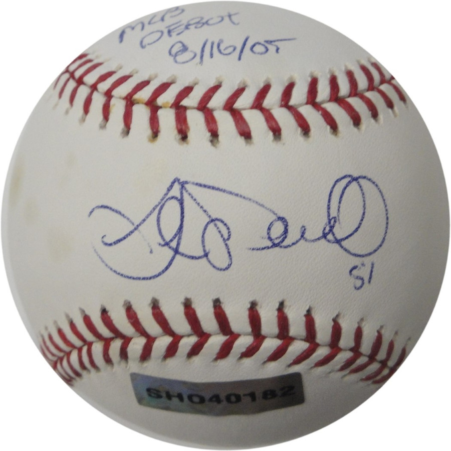 Joe Saunders Autograph Major League Baseball Seatttle Mariners Angels Debut UDA