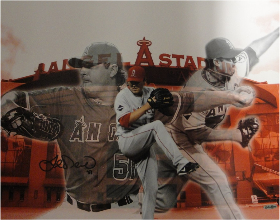 Joe Saunders Hand Signed Autographed 16x20 Anaheim Angels Photo Collage UDA 267