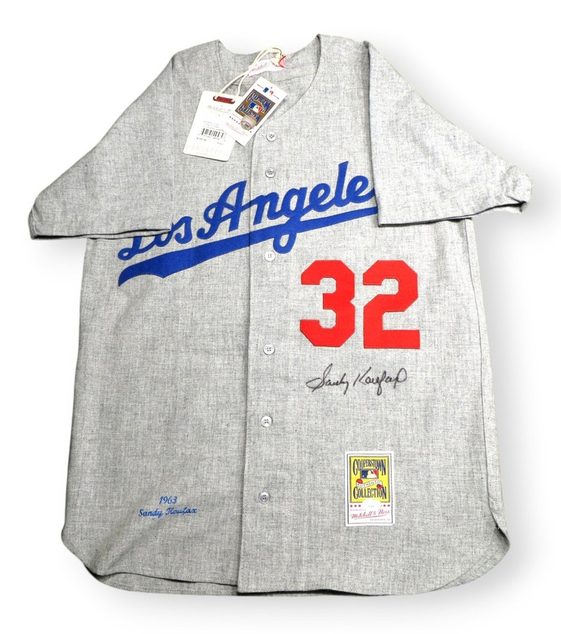 Sandy Koufax Signed Autographed Jersey Dodgers Gray 1963 JSA YY54567