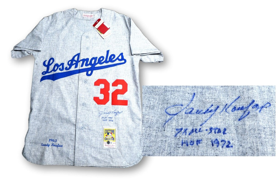 Sandy Koufax Signed Autograph Jersey Dodgers "7X All-Star HOF 1972" BAS 1W343279