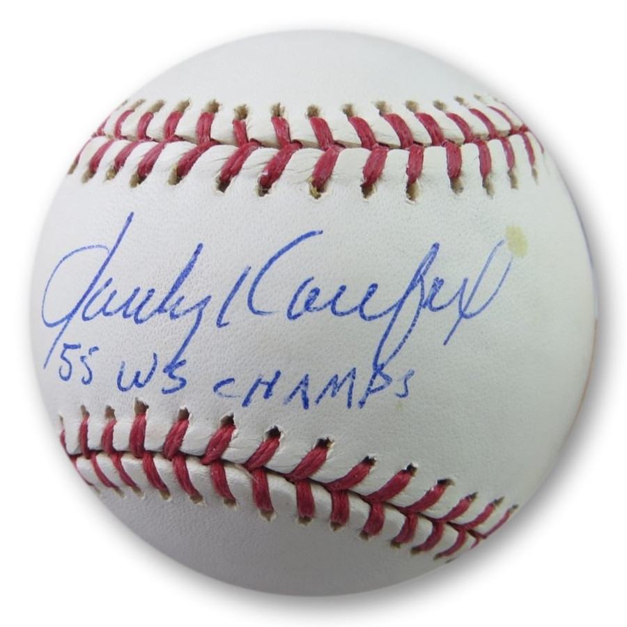 Sandy Koufax Signed Autographed MLB Baseball Dodgers "55 WS Champs" JSA XX76980