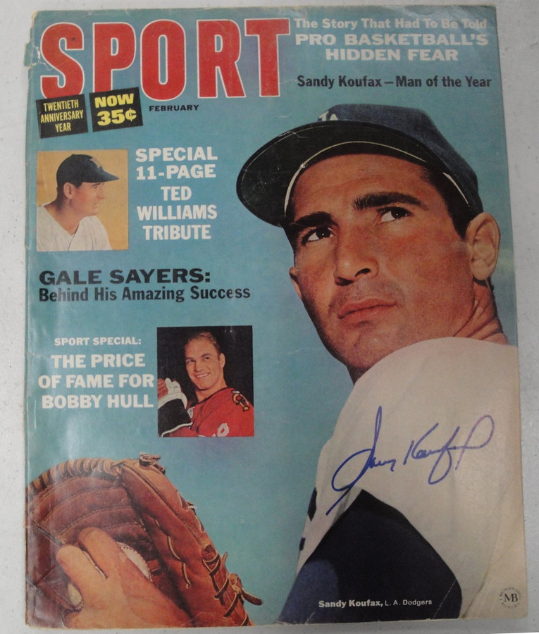 Sandy Koufax Hand Signed Autographed Complete Sport Magazine Dodgers JSA V68052