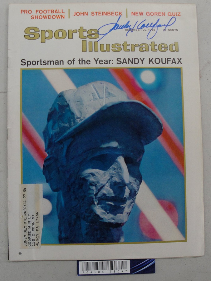 Sandy Koufax Hand Signed Autographed Sports Illustrated Magazine 1965 OA 8417834