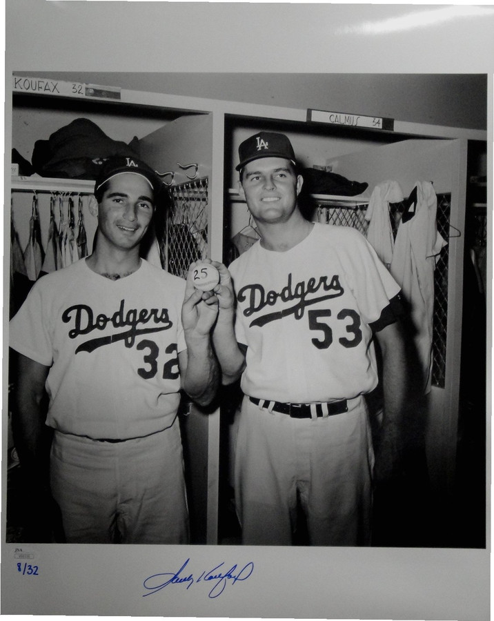 Sandy Koufax Hand Signed Autographed 16X20 Photo Dodgers Don Drysdale JSA /32