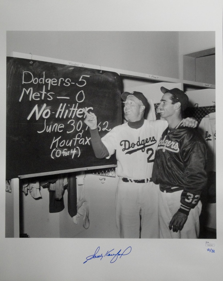 Sandy Koufax Hand Signed Autographed 16X20 Photo Dodgers Walt Alston JSA /32