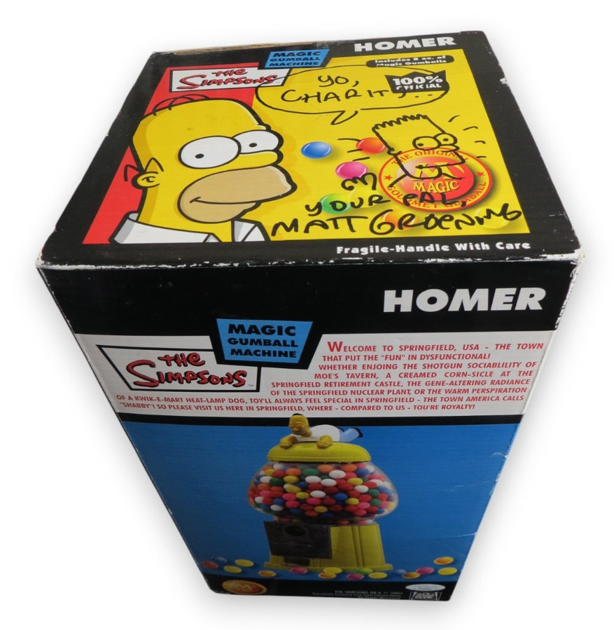 Matt Groening Signed Autographed Gumball Machine The Simpsons w/Sketch JSA 54810