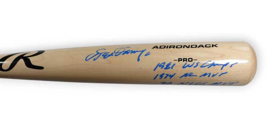 Steve Garvey Signed Autographed Bat Dodgers Stat Inscribed #/6 JSA Witness