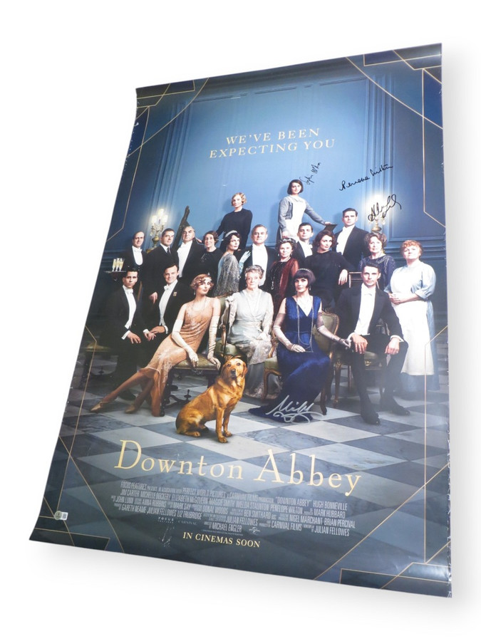 Downton Abbey Multi Signed Autograph 27X40 Poster Dockery McShera +2 BAS AE08893