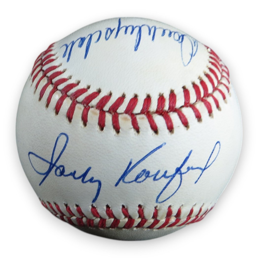 Sandy Koufax Don Drysdale Signed Autographed NL Baseball Dodgers JSA YY54697