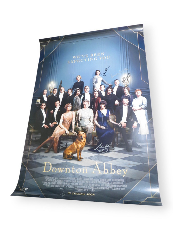 Downton Abbey Multi Signed Autograph 27X40 Poster Dockery McShera +2 BAS AE08894