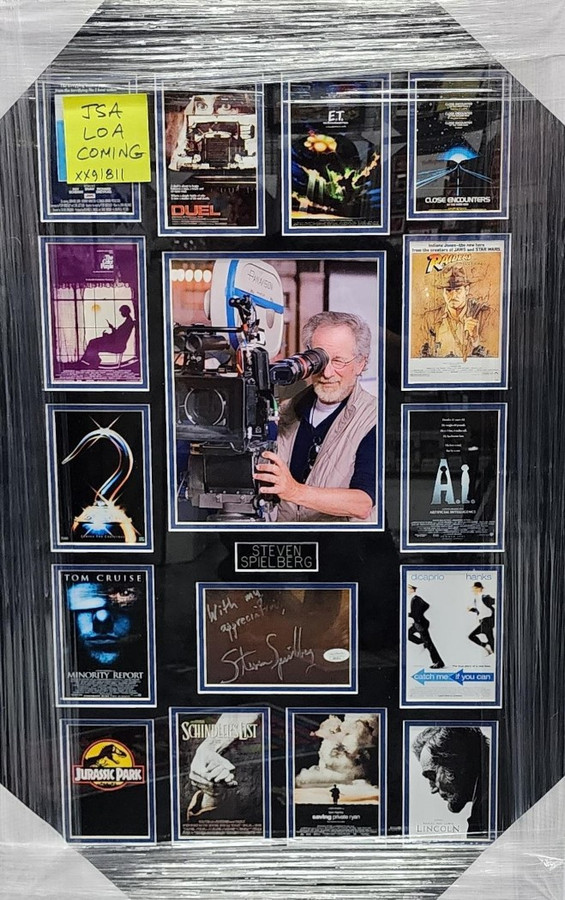 Steven Spielberg Autographed Collage Jurassic Park Close Encounter Framed JSA