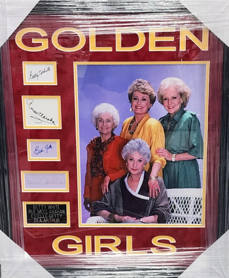 Golden Girls Signed Cast Autographed Cuts White Anahan Getty +1 Framed JSA LOA