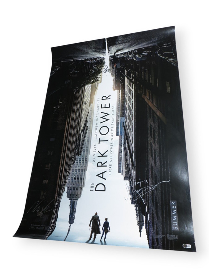 The Dark Tower Multi Signed Autographed 27X40 Poster McConaughey Elba Arcel BAS