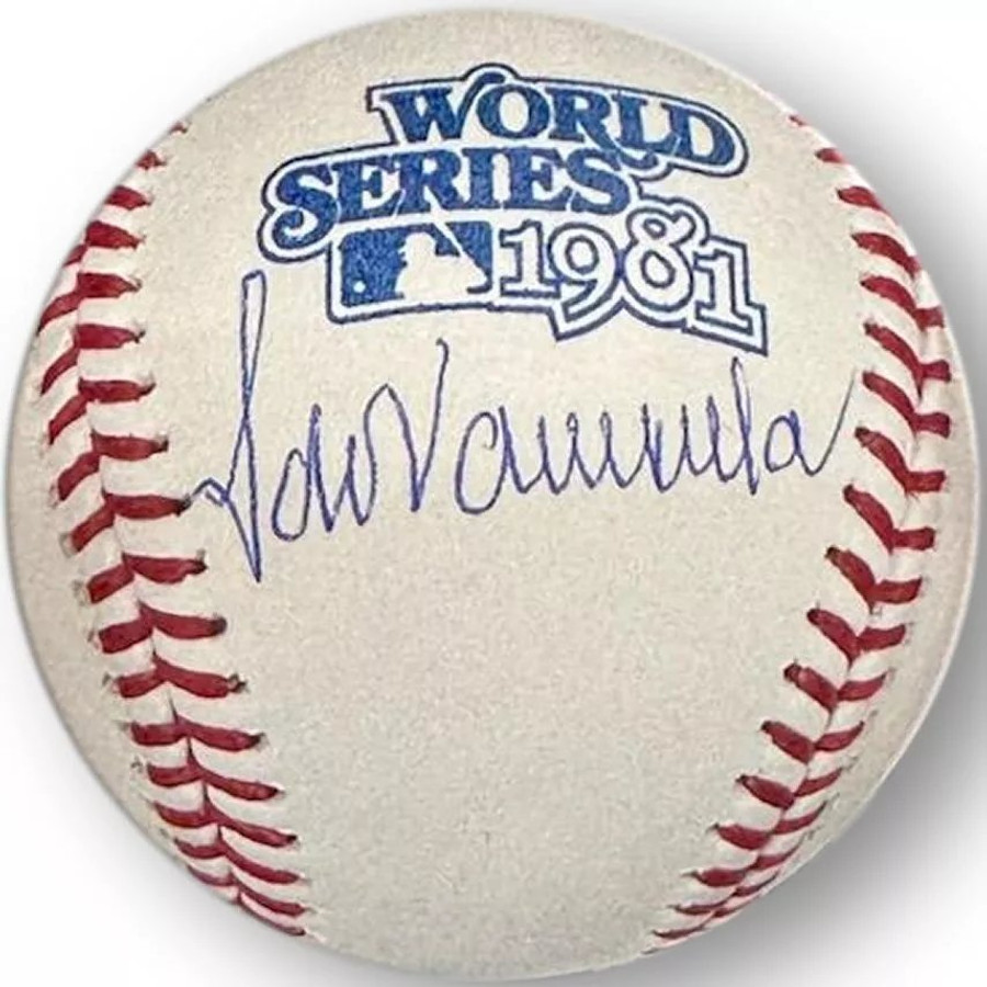 Fernando Valenzuela Signed Autographed 1981 WS Baseball Dodgers JSA Witness