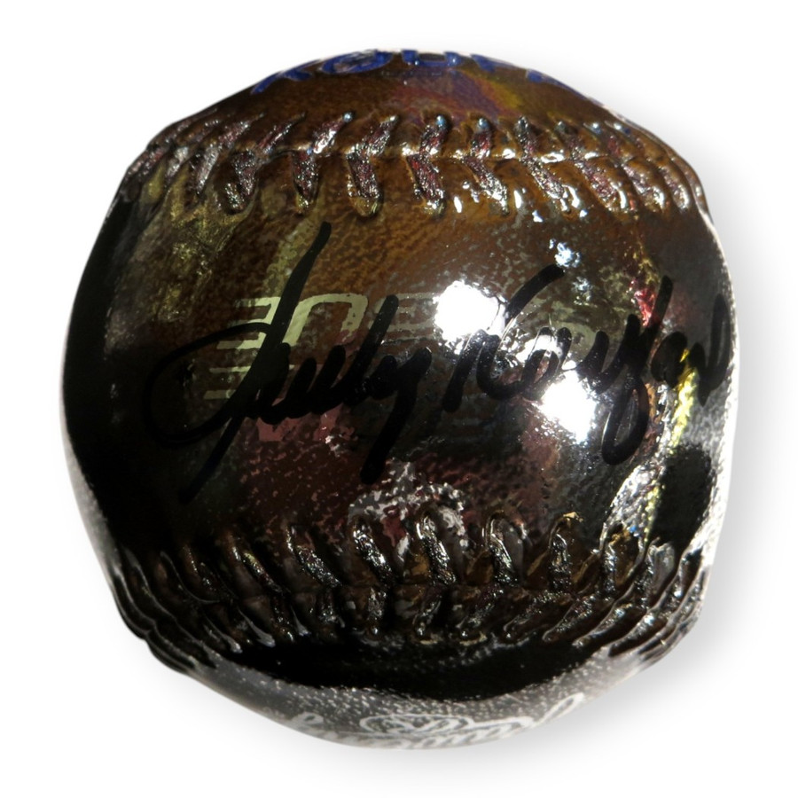 Sandy Koufax Signed Autographed Silver Baseball Engraved Dodgers MLB YP039209