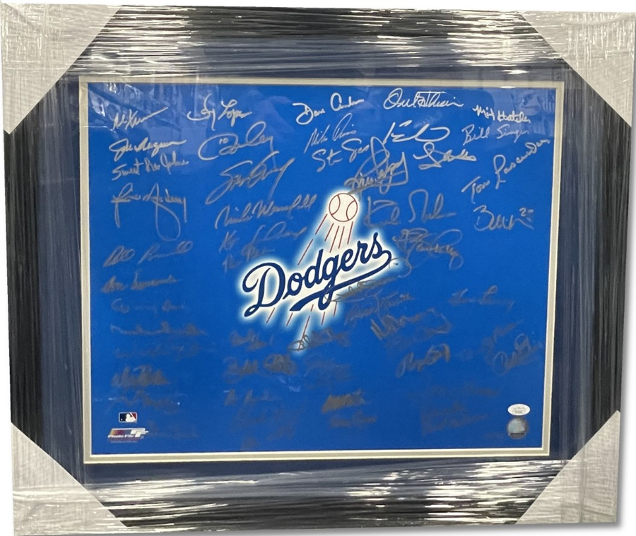 Lasorda Gibson Garvey +47 Signed 16x20 Photo Dodgers /50 Framed JSA YY54552