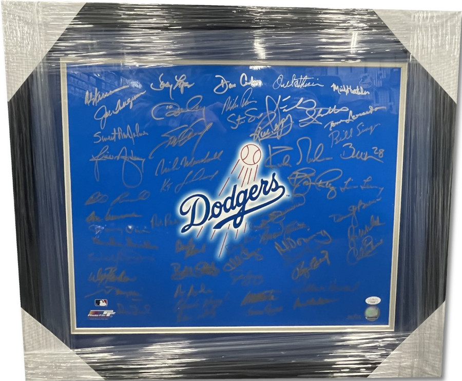 Hershiser Lasorda Gibson +47 Signed 16x20 Photo Dodgers /50 Framed JSA YY54553