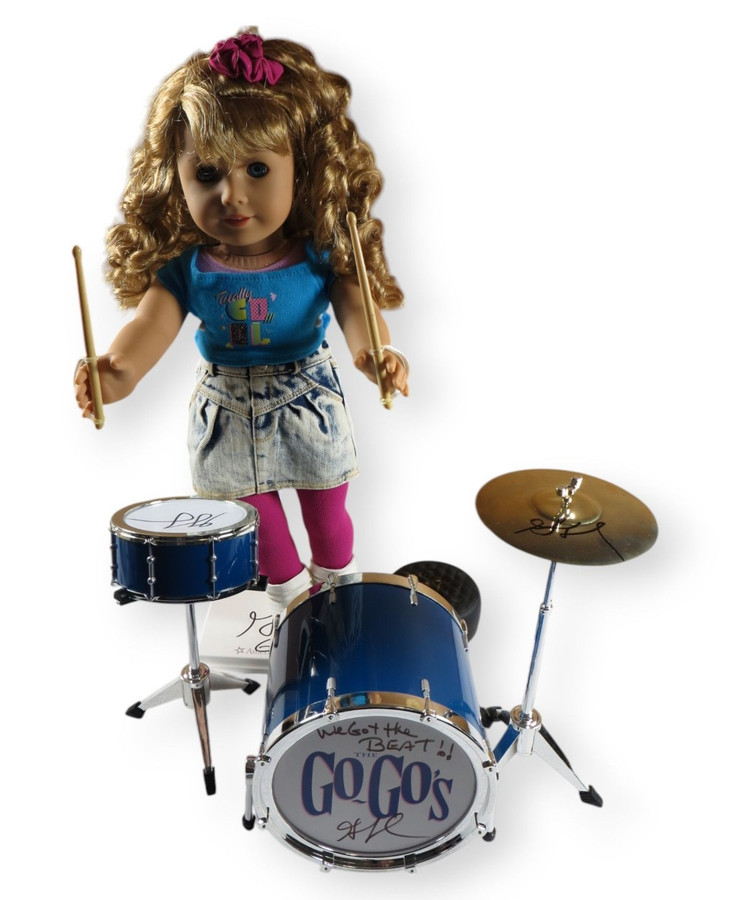 Gina Schock Signed Autographed Custom Doll & Drum Set The Go-Gos 5 Signatures GA