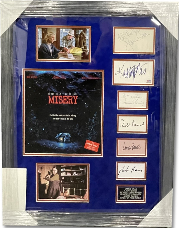 Misery Signed Cast Autographed Custom Framed Cuts James Caan Kathy Bates +4 PSA