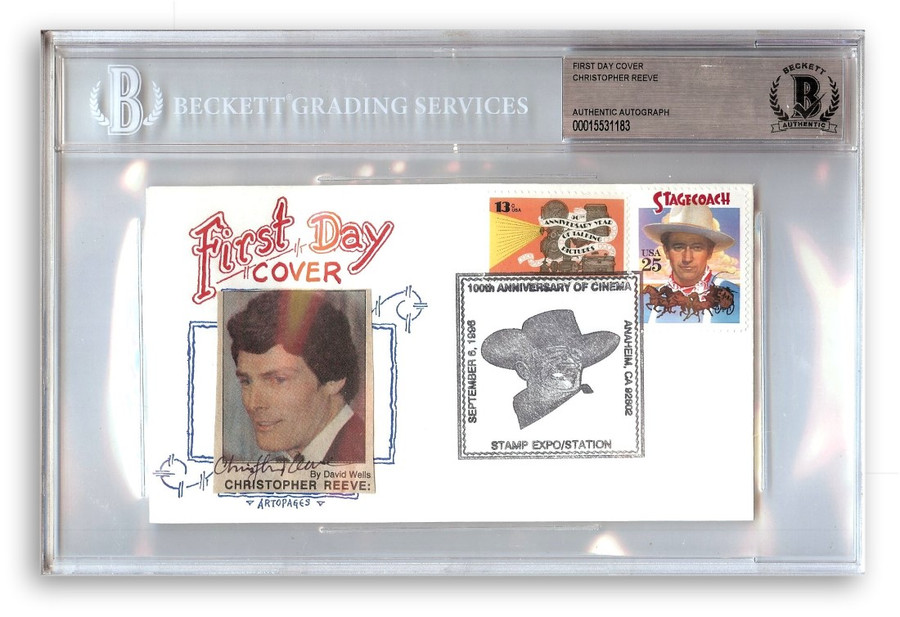 Christopher Reeve Signed Autographed First Day Cover Superman Late Actor BAS 183