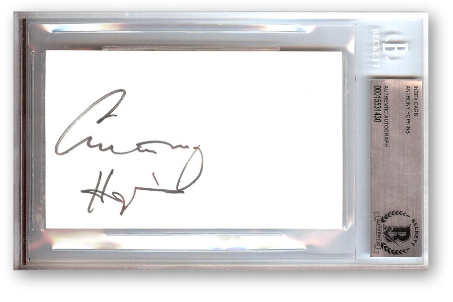 Anthony Hopkins Signed Autographed Index Card Silence of the Lambs BAS 1430